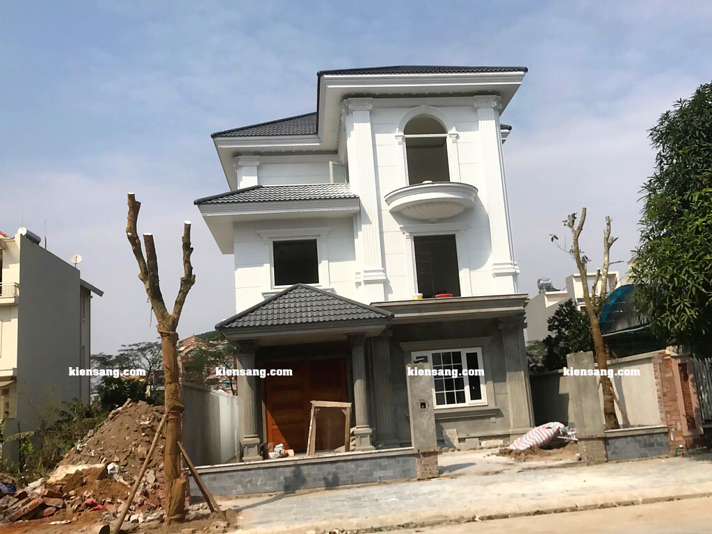 Công trình xây nhà biệt thự 3 tầng trọn gói tại Bắc Ninh