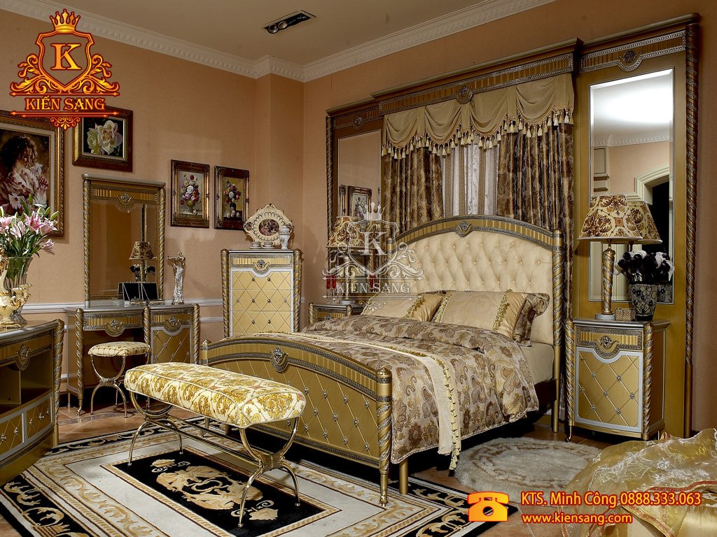 phòng ngủ phong cách bán cổ điển