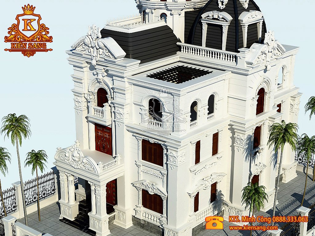 Biệt thự 4 tầng cổ điển tại Vĩnh Phúc