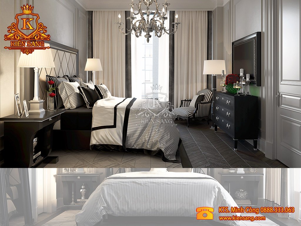 Mẫu thiết kế nội thất phòng ngủ khách sạn cao cấp