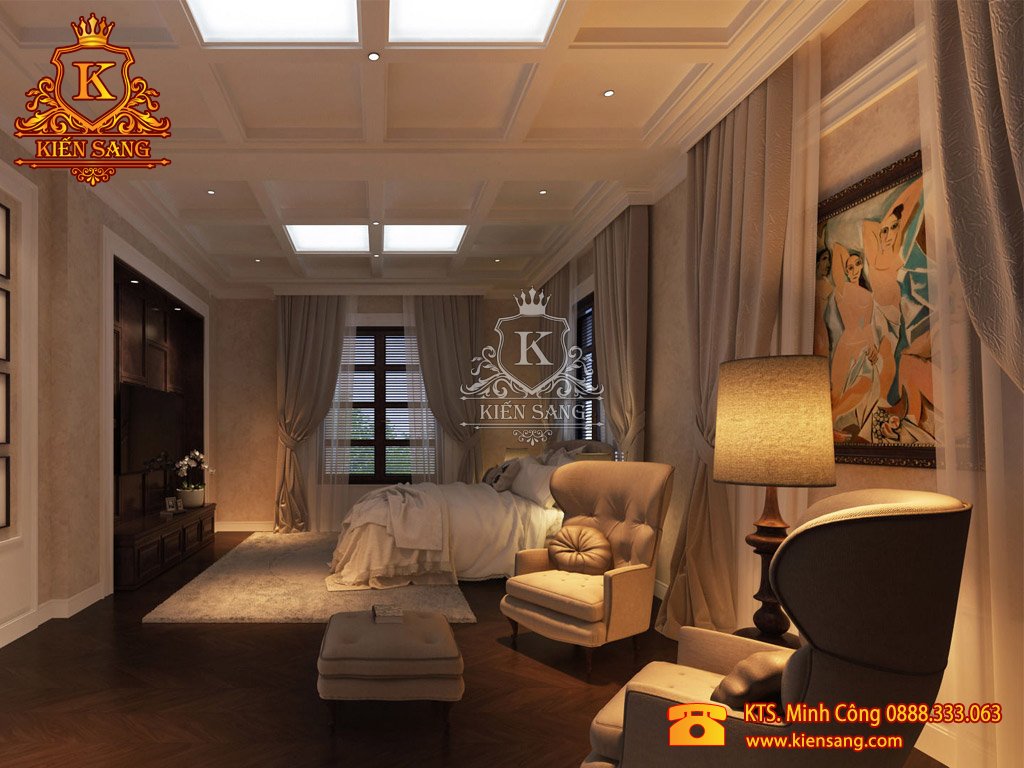 Mẫu thiết kế nội thất phòng ngủ khách sạn cao cấp