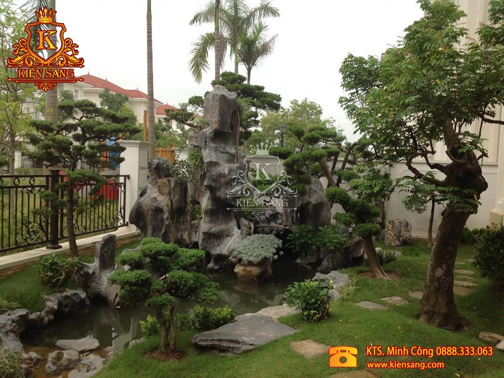 Tiểu cảnh sân vườn tại Long Biên