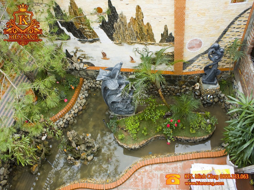 Tiểu cảnh sân vườn tại Long Biên