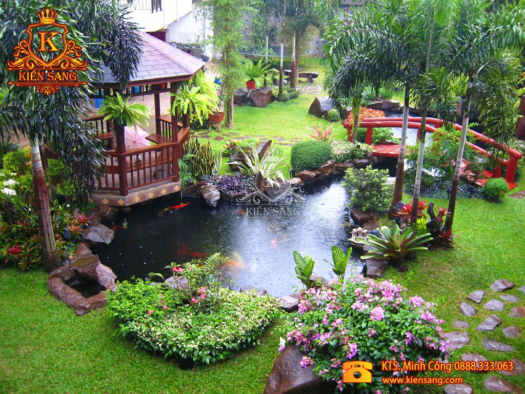 Tiểu cảnh sân vườn tại Hoàng Mai