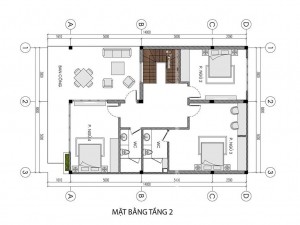 Biệt thự 2 tầng hiện đại 150m2