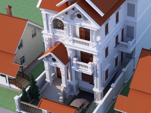 Biệt thự 3 tầng cổ điển tại Vĩnh Phúc