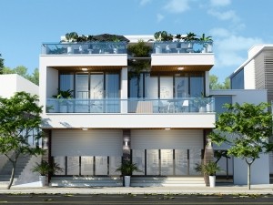 Nhà phố 2 tầng hiện đại song lập