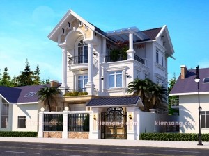 Biệt thự tân cổ điển 3 tầng đẹp năm 2018