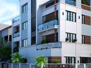 Biệt thự 3 tầng hiện đại 2 mặt tiền