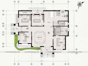 Biệt thự hiện đại 1 tầng tại Hà Nam