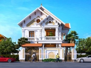 Mẫu biệt thự 2 tầng cổ điển đẹp nhất 2019