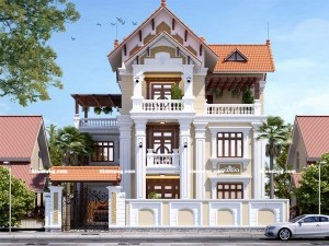 Thi công biệt thự tân cổ điển biêt thự 3 tầng tại Hải Dương