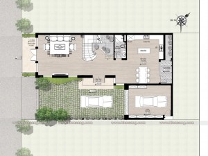 Biệt thự 3 tầng hiện đại 140m2