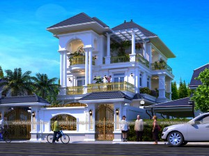 Biệt thự tân cổ điển 3 tầng 130m2