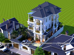 Biệt thự tân cổ điển 3 tầng 12m x 25m