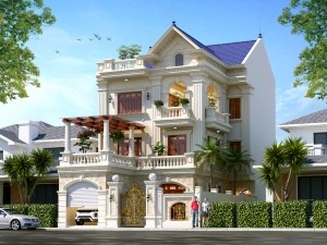 Mẫu biệt thự 3 tầng tân cổ điển tại Bắc Ninh