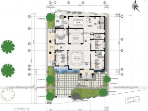 Biệt thự 1 tầng tân cổ điển tại Hà Nội
