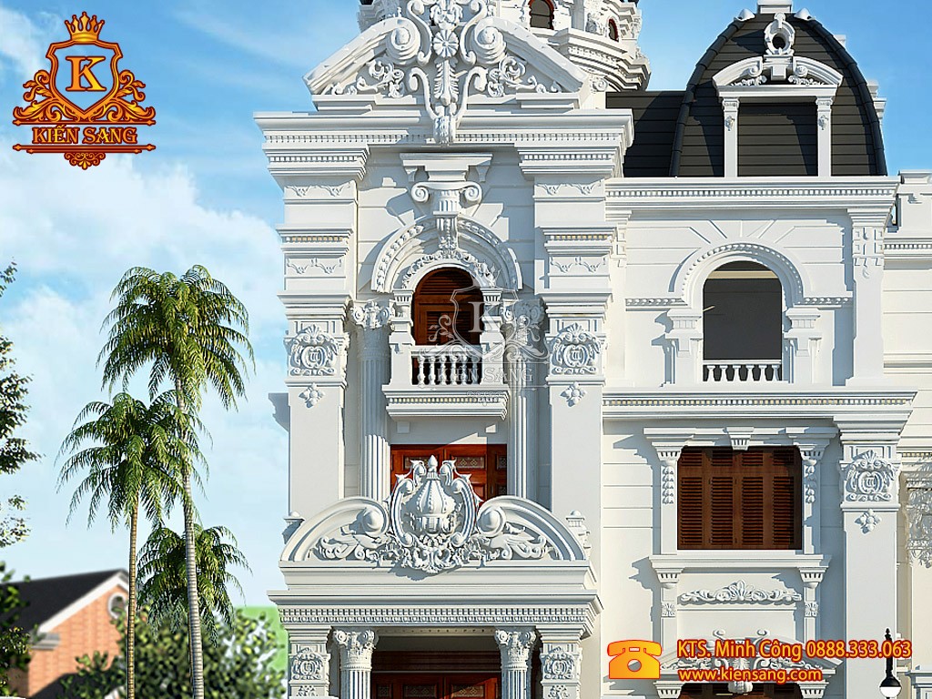 Mẫu biệt thự 4 tầng tân cổ điển đẹp tại Hà Nội