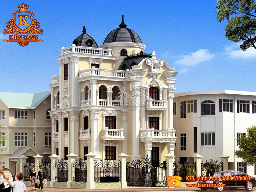 Biệt thự 4 tầng tân cổ điển tại Hà Nội