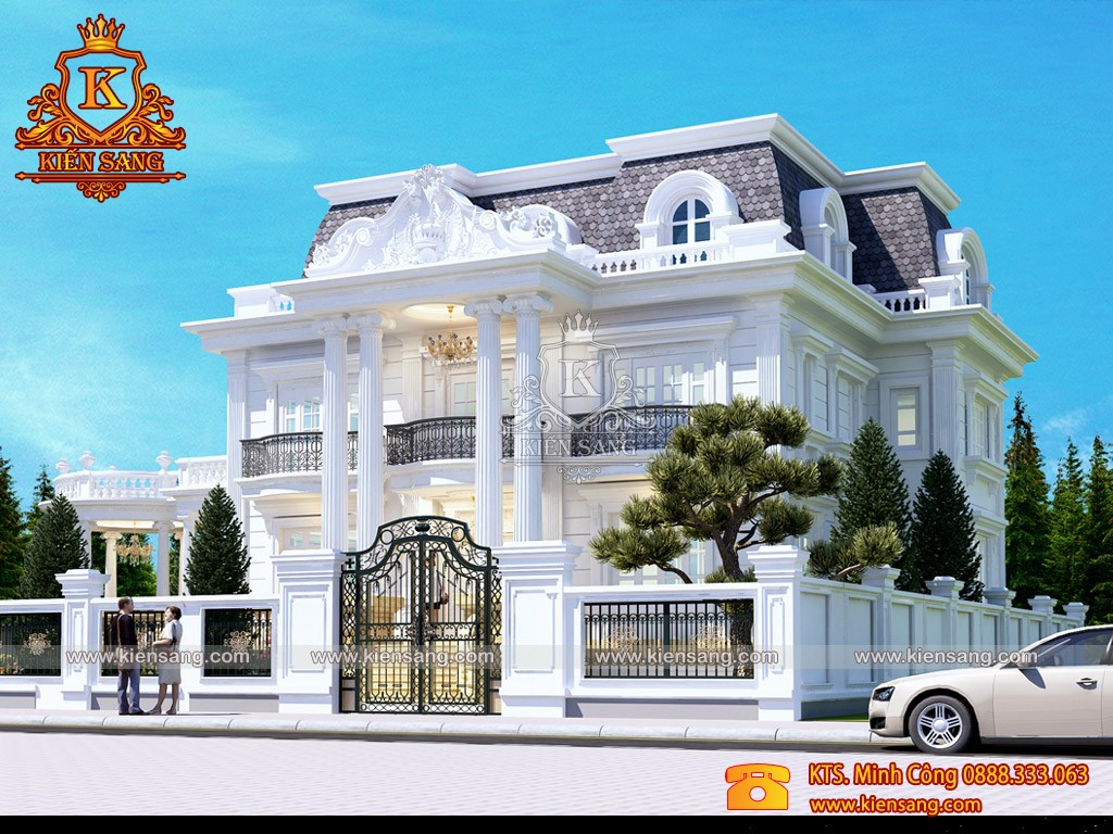 Thiết kế biệt thự 3 tầng tân cổ điển tại Ninh Bình