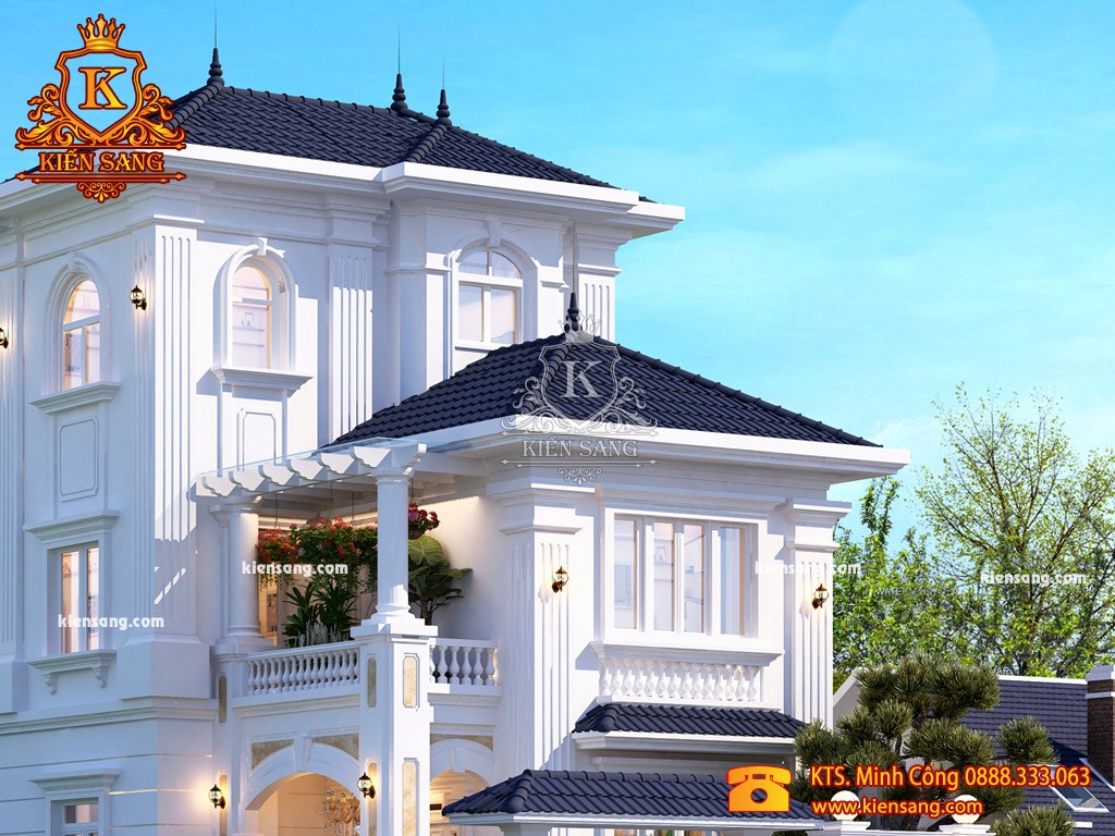 Dự án thiết kế Nhà biệt thự 3 tầng kiểu Châu Âu tại Hà Nội